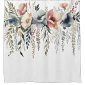 Rideaux De Douche Cascade Florale Bohème Pastel (Devant)