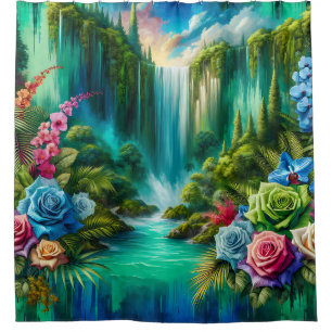 Rideaux De Douche "Cascade mystique du jardin"