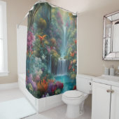 Rideaux De Douche "Cascade tropicale mystique" (En situation)