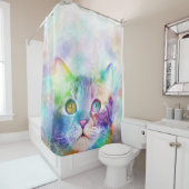Rideaux De Douche cat 663 multicolore (En situation)