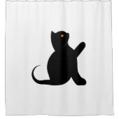 Rideaux De Douche Cat dit bonjour (Devant)