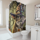 Rideaux De Douche Cat Halloween (En situation)