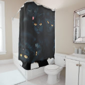 Rideaux De Douche Cat noir (En situation)