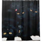 Rideaux De Douche Cat noir (Devant)