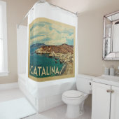 Rideaux De Douche Catalina California Vintage voyage (En situation)