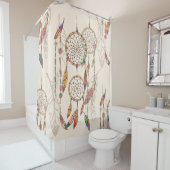Rideaux De Douche Catcher de rêve bohémien sans couture (En situation)