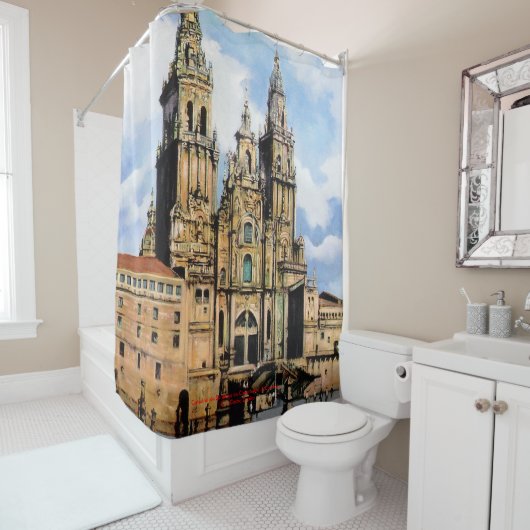 Rideaux De Douche Cathédrale Santiago de Compostela (A La Corogne) (En situation)