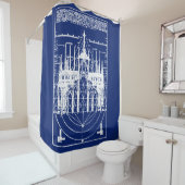 Rideaux De Douche Cathédrale vitruvienne de Milan 1521 (En situation)