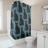 RIDEAUX DE DOUCHE CATS EYE SHOWER CURTAGE (En situation)