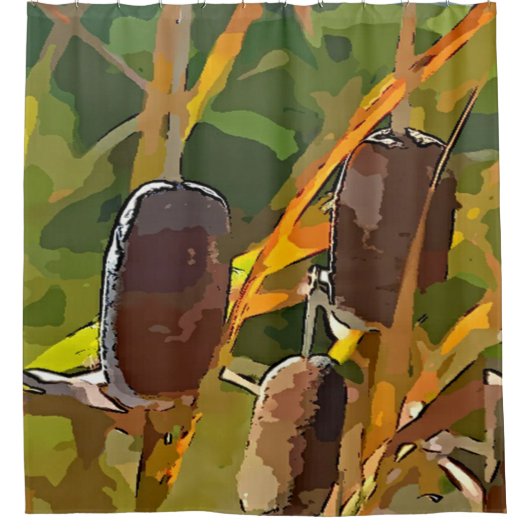 Rideaux De Douche Cattails (Devant)