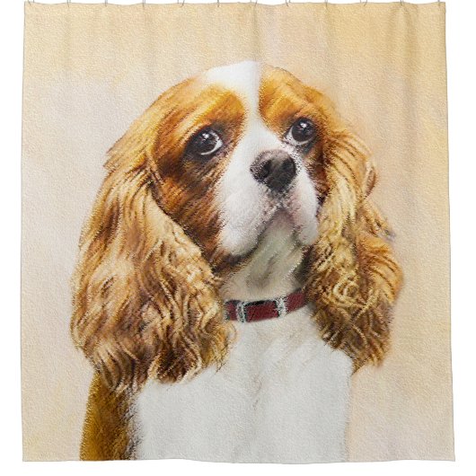 Rideaux De Douche Cavalier King Charles Spaniel Peinture originale (Devant)