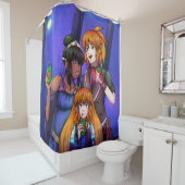 Rideaux De Douche Célébration du nouvel an spatial (En situation)