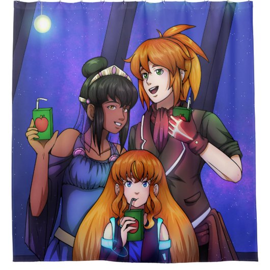 Rideaux De Douche Célébration du nouvel an spatial (Devant)