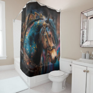 Rideaux De Douche Céleste Patina Majestic Horse