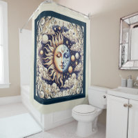 Céleste Vintage Demi Soleil & Lune Bleu Jaune