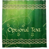 Rideaux De Douche Céltic Green Knots & Feuilles (Devant)