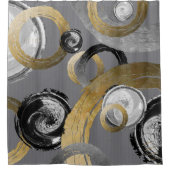 Rideaux De Douche Cercle Abstrait moderne déstressé Cercles Neutres (Devant)