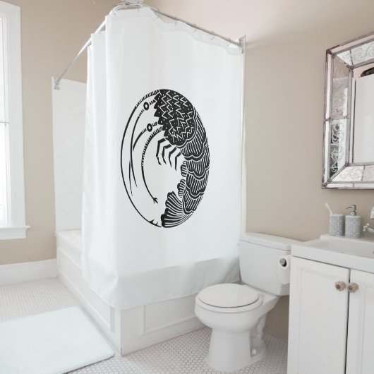 Rideaux De Douche Cercle de langouste épineuse (En situation)