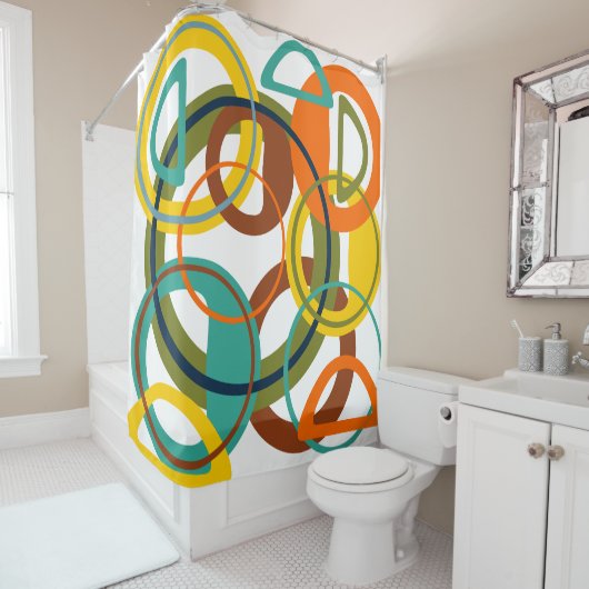 Rideaux De Douche Cercles, cercles (En situation)