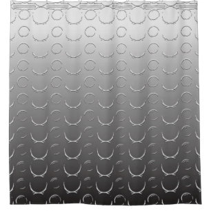 Rideaux De Douche Cercles Chic Industriel Digital Emboss Argent