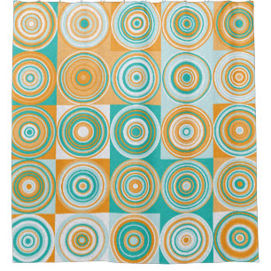 Rideaux De Douche Cercles colorés aléatoires : Arrière - plan artist