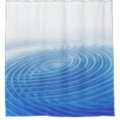 Rideaux De Douche Cercles concentrés Abstraits des vagues bleues coo (Devant)