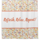 Rideaux De Douche Cercles d'automne modernes du milieu du siècle (Devant)