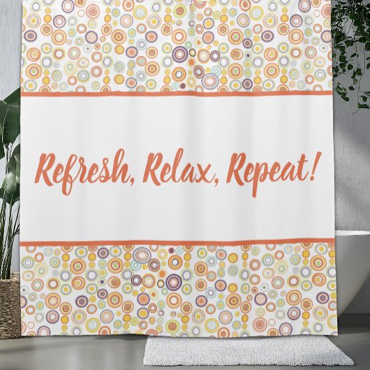 Rideaux De Douche Cercles d'automne modernes du milieu du siècle