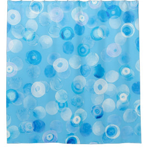 Rideaux De Douche Cercles d'hiver : Pois Abstraits.