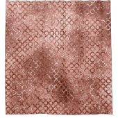 Rideaux De Douche Cercles d'or Rose rose luxe étincelante (Devant)