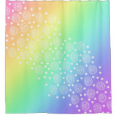 Rideaux De Douche Cercles et points de dégradé de arc-en-ciel (Devant)