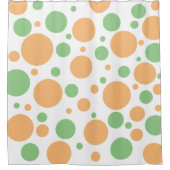 Rideaux De Douche Cercles géométriques verts orange (Devant)