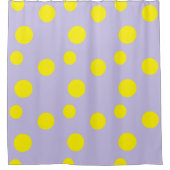Rideaux De Douche Cercles jaunes sur motif pourpre (Devant)