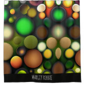 Rideaux De Douche Cercles moléculaires Motif arc-en-ciel (Devant)