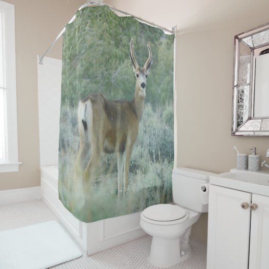 Rideaux De Douche Cerf (En situation)