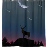 Rideaux De Douche cerf au clair de lune (Devant)