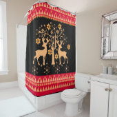 Rideaux De Douche Cerf de Noël (En situation)
