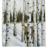 Rideaux De Douche Cerf en chute de neige (Devant)