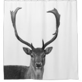 Rideaux De Douche Cerf noir blanc Antler (Devant)