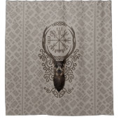 Rideaux De Douche Cerfs et légumes - Compass de navigation viking (Devant)