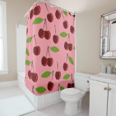 Rideaux De Douche cerise rose (En situation)