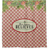 Rideaux De Douche Cette Assemblée Croit - Rouge Et Vert Plaid (Devant)