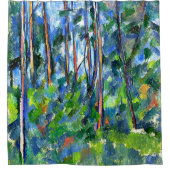 Rideaux De Douche Cézanne - Dans les Bois, la peinture d'art, (Devant)