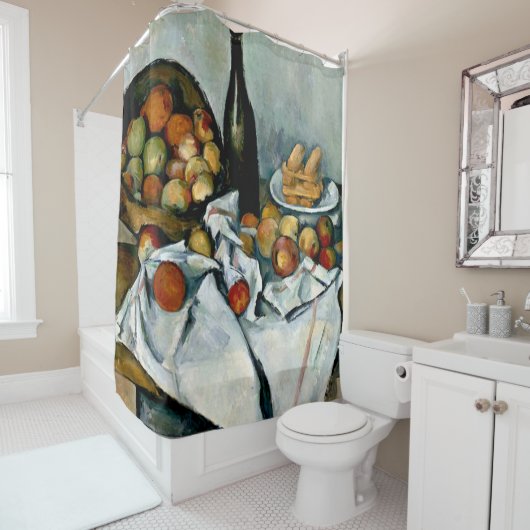 Rideaux De Douche Cezanne - Panier de pommes (En situation)