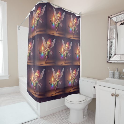 Rideaux De Douche Chaleur Féerique Mariage  (En situation)