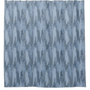 Rideaux De Douche Chalky Textured Abstrait en Denim Blue