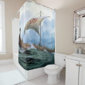 Rideaux De Douche chaloupe de Viking (En situation)