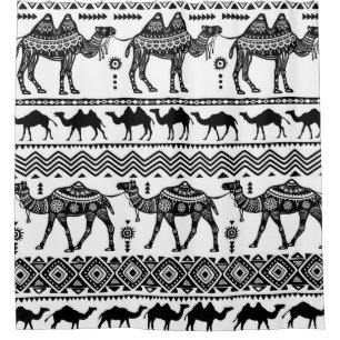 Rideaux De Douche Chameaux décoratifs Design Motif sans soudure