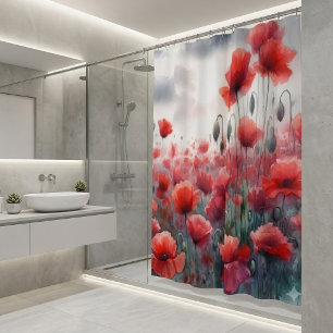 Rideaux De Douche Champ de coquelicots enchanteur