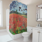 Rideaux De Douche Champ De Poppies Vincent Van Gogh (En situation)